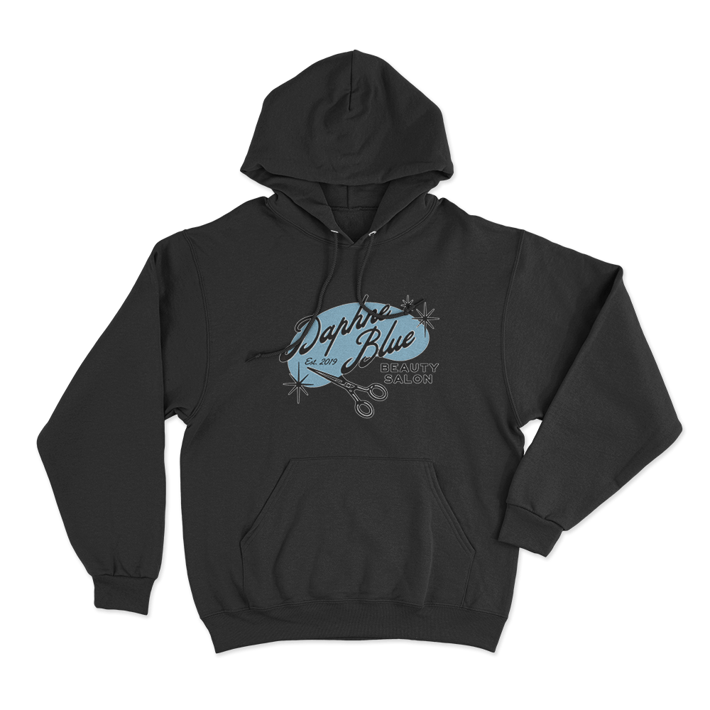 Daphne Blue Unisex Hoodie Black Daphne Blue Unisex Hoodie Black