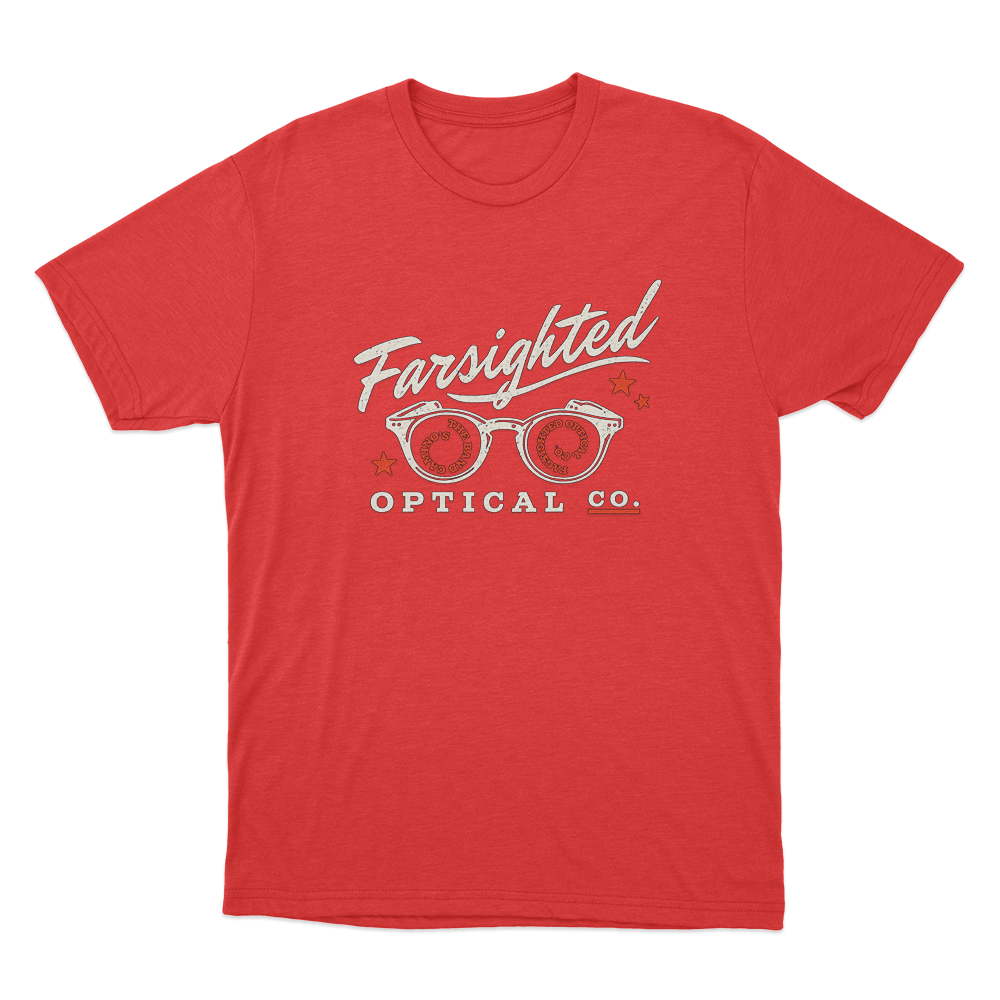 Farsighted Unisex T Shirt Red Farsighted Unisex T Shirt Red
