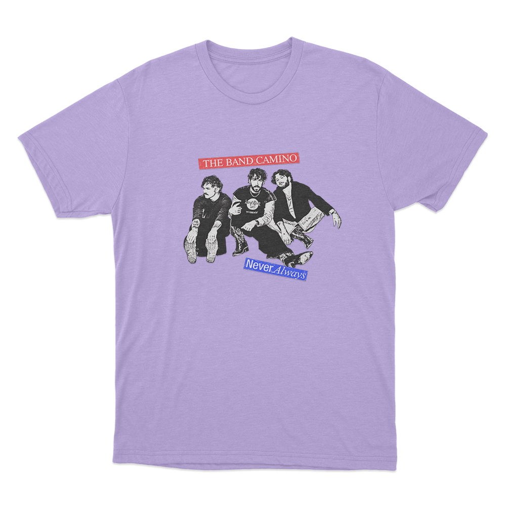 The Band Camino Never Always Crew Unisex T Shirt Purple The Band Camino Never Always Crew Unisex T Shirt Purple